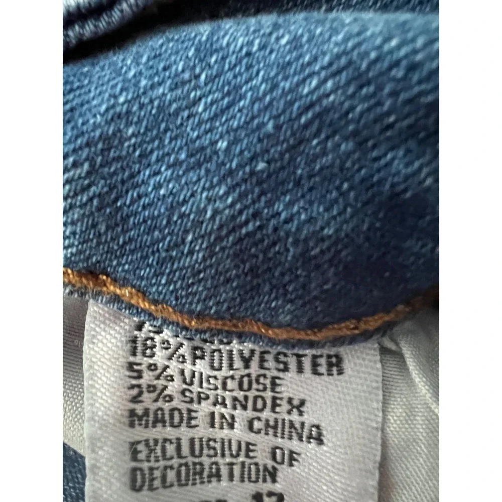 TALA Womens High Rise Skinny Jeans Medium Wash Double Button Size 12